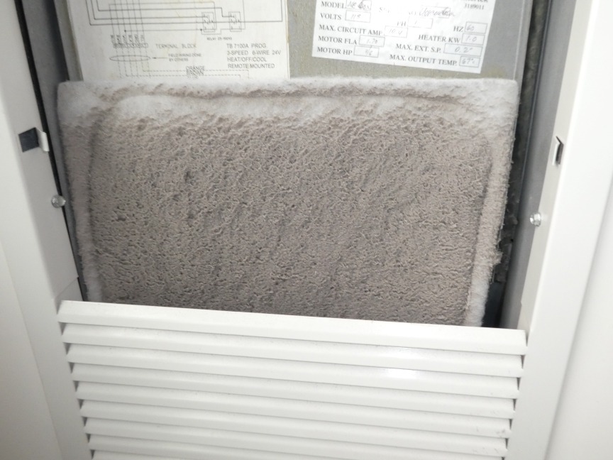 Dirty condo fan coil filter