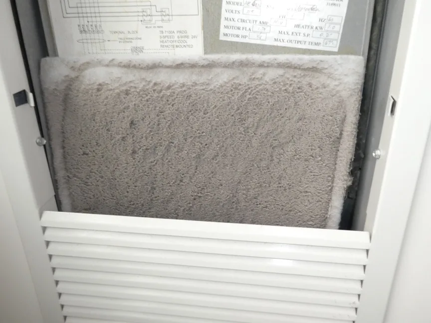 Dirty condo fan coil filter