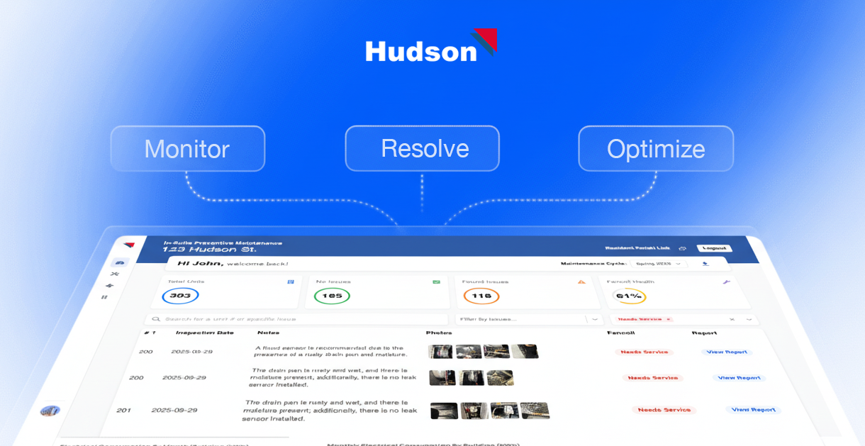Hudson Dashboard - HVAC Command Center for Condos