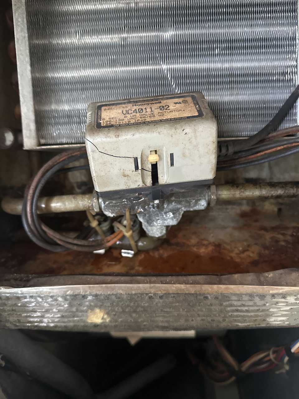 Stuck actuator on fan coil